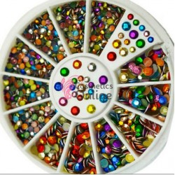 Carusel 3D pentru unghii C040 metalice Colorate 500 buc 1.5-3 mm